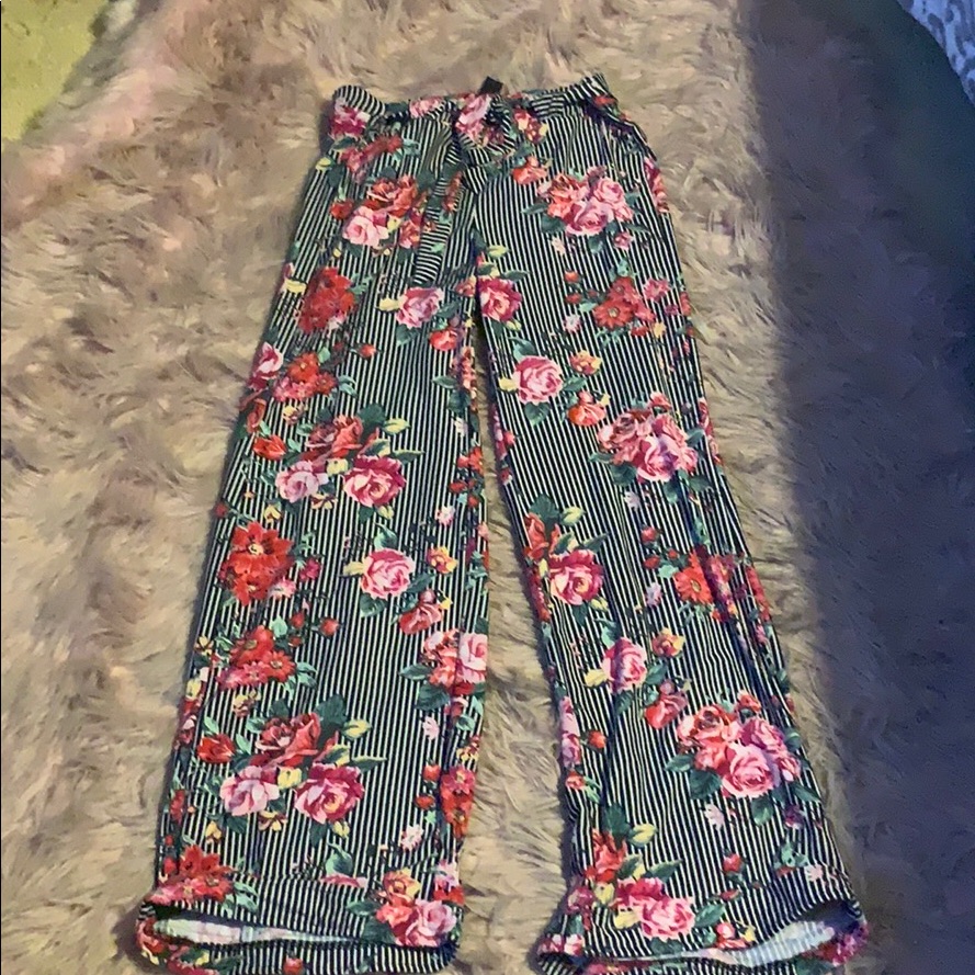 Floral Wide Leg Pants